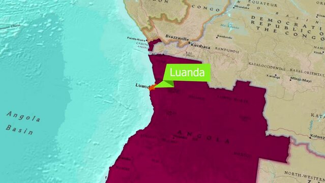 map of Luanda, the capital of Angola.Zooming In: Exploring the Details of the Luanda Map	