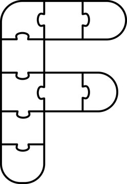 recommend clip art: F Puzzle Aplhabet Jigsaw Game Outline