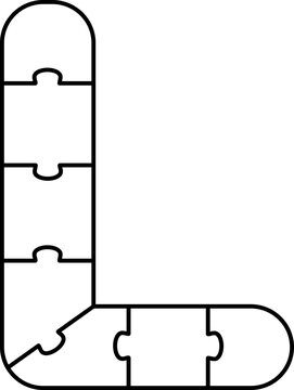recommend clip art: L Puzzle Aplhabet Jigsaw Game Outline