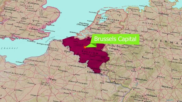 map of Brussels, the capital of Belgium.Zooming In: Exploring the Details of the Brussels Map	
