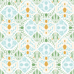 Abstract retro seamless pattern. vintage ornament endless background. Vector flat illustration