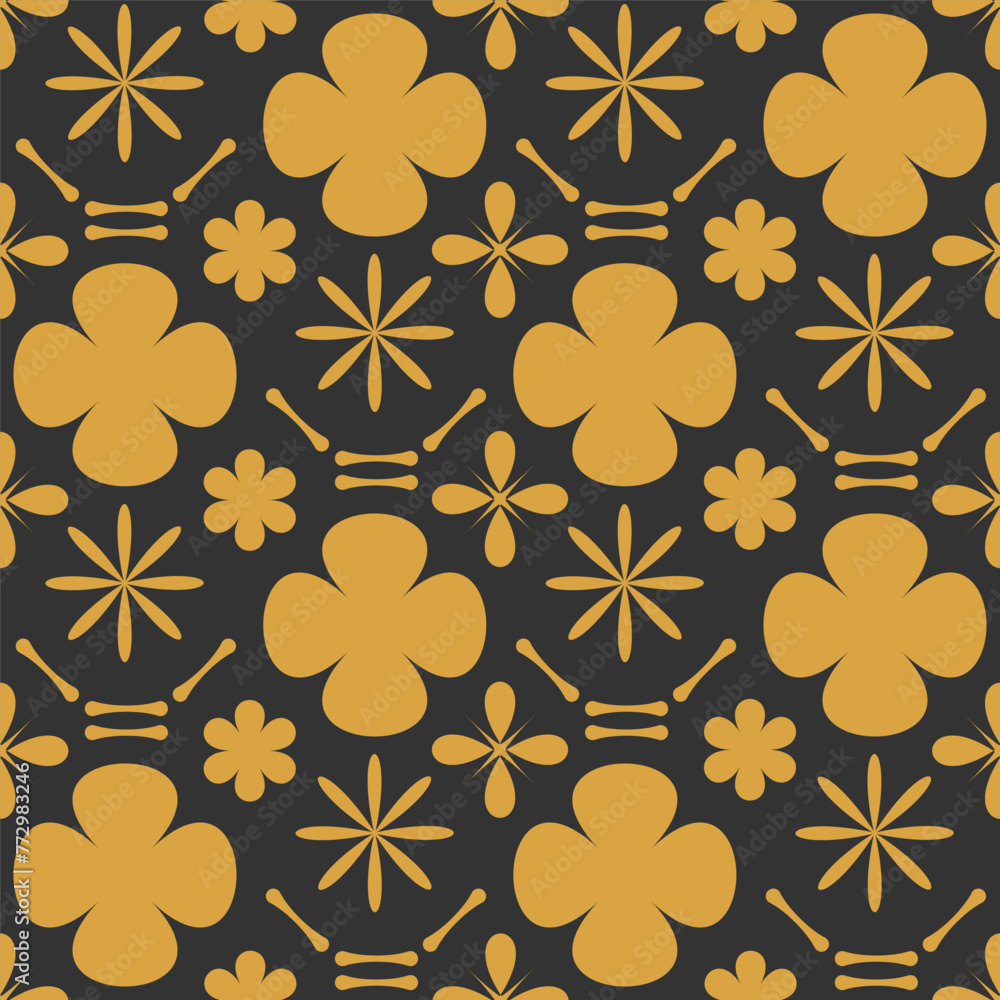 Poster abstract retro seamless pattern. geometric ornament endless background. trendy y2k elements repeat c