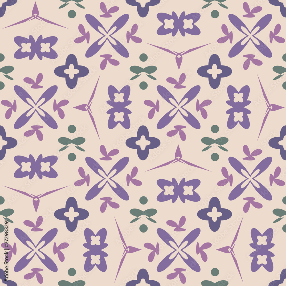 Poster abstract retro seamless pattern. geometric ornament endless background. trendy y2k elements repeat c