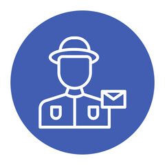 Postman icon vector image. Can be used for Postal Service.