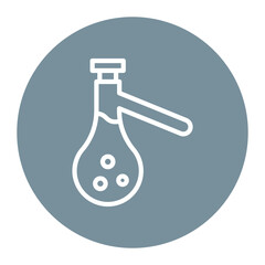 Sidearm Flask icon vector image. Can be used for Science. - obrazy, fototapety, plakaty