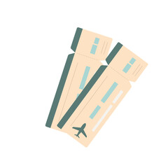 Plane ticket isolated on white background. Vector illustration
