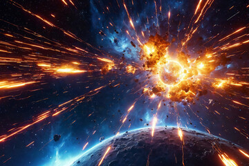 Hochspannungsentladung im all