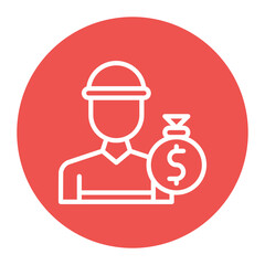 Burglary icon vector image. Can be used for Prison.