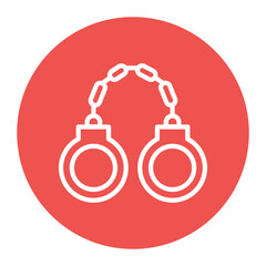 Obraz premium Handcuffs icon vector image. Can be used for Prison.