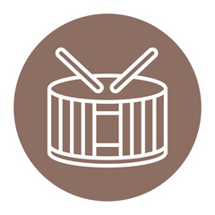 Drum icon vector image. Can be used for Instrument.