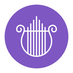 Harp icon vector image. Can be used for Instrument.