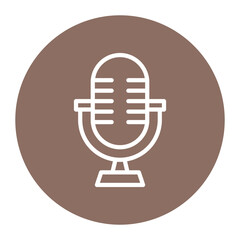 Microphone icon vector image. Can be used for Instrument.