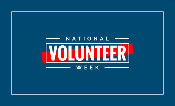 National Volunteer Week, holiday concept vector