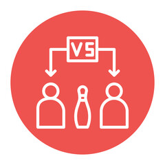 Challenge Match icon vector image. Can be used for Bowling.