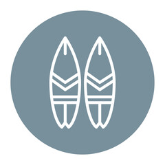 Surfboard icon vector image. Can be used for Beach Resort.