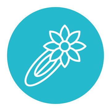 recommend clip art: Hair Pin icon vector image. Can be used for Luxury.