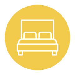 Free Hotel Room icon vector image. Can be used for Casino.