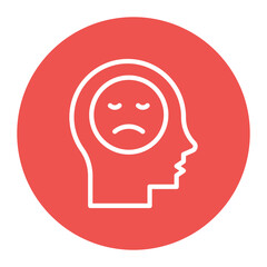 Depression icon vector image. Can be used for Psychology.