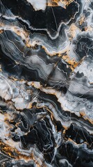 Abstract gold and black marble texture