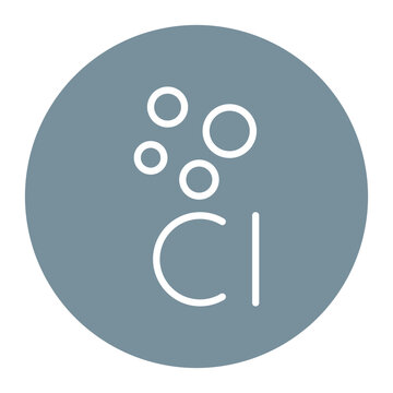 recommend clip art: Chlorine icon vector image. Can be used for Laundry.