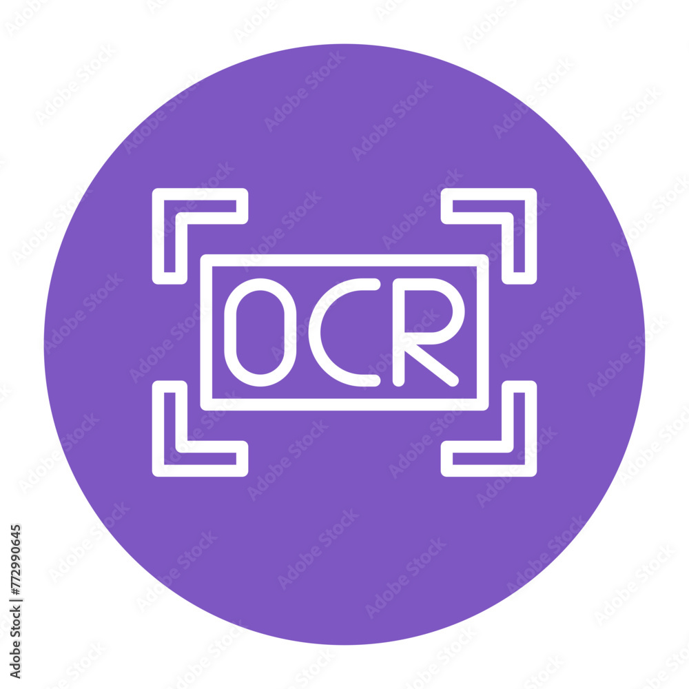 Poster printed ocr icon vector image. can be used for printing.