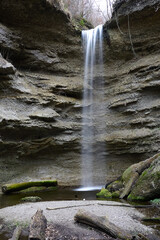 Wasserfall am Ende einer Schlucht