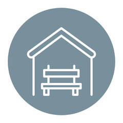 Shelter icon vector image. Can be used for Homeless.