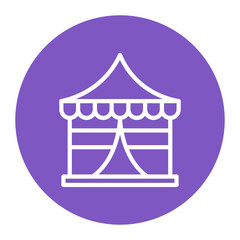 Fototapeta premium Tent icon vector image. Can be used for Homeless.