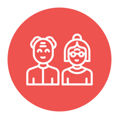 Grandparents icon vector image. Can be used for Child Adoption.