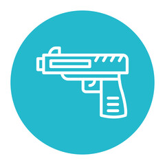 Gun icon vector image. Can be used for Shooting.