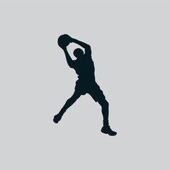 Basket ball icon design vector graphic of template, sign and symbol
