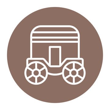 Carriage icon vector image. Can be used for Fairytale.
