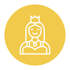 Queen icon vector image. Can be used for Fairytale.
