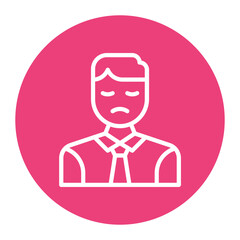 Businessman Sad icon vector image. Can be used for Crisis Mangement.