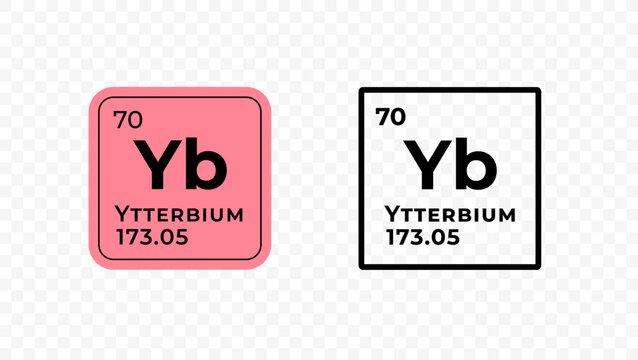 Ytterbium, chemical element of the periodic table vector design