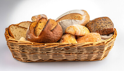 variety of different types of breads in a basket