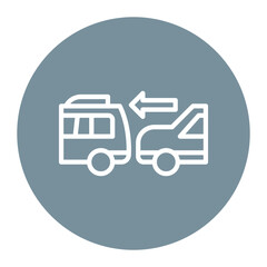 Following Car icon vector image. Can be used for Crime Investigation.