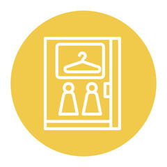 Changing Room icon vector image. Can be used for Water Park.