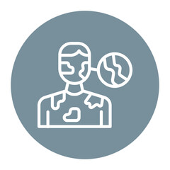 Vitiligo icon vector image. Can be used for Dermatology.