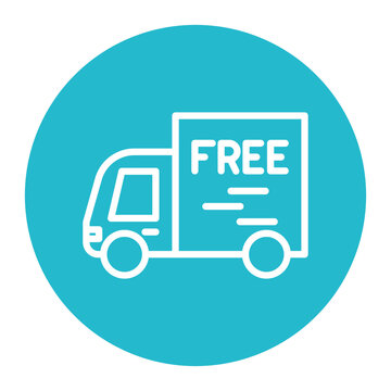 Free Shipping icon vector image. Can be used for Online Store.