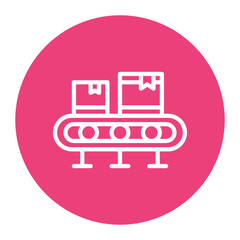 Conveyor Belt icon vector image. Can be used for Mass Production.