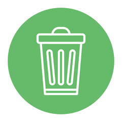 Garbage Bin icon vector image. Can be used for Public Utilities.