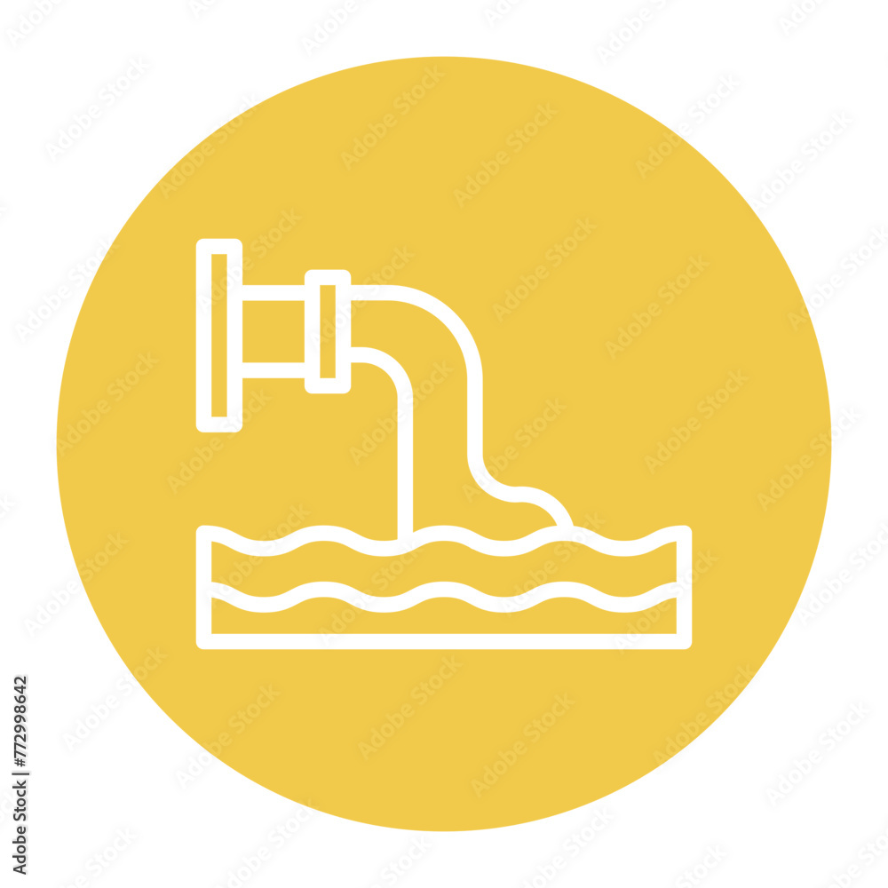 Poster sewage system icon vector image. can be used for public utilities.