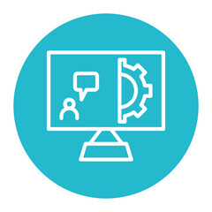 Virtual Workshop icon vector image. Can be used for Remote Working.