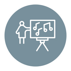 Music Class icon vector image. Can be used for Daycare.