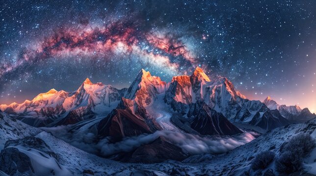 sunset in the mountains