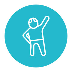 Gentle Exercise icon vector image. Can be used for Elderly Care.