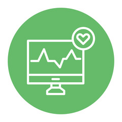 Health Monitoring icon vector image. Can be used for Elderly Care.