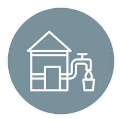 Water Supply icon vector image. Can be used for Water Crisis.