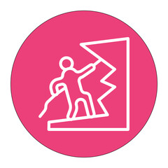 Climbing Competition icon vector image. Can be used for Rock Climbing.